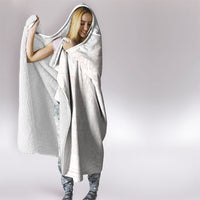 Samoa Lotu Tamaiti White Prayers Hooded Blanket Floral Mamanu Siapo LT7 - Polynesian Pride