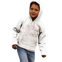 Samoa Lotu Tamaiti White Prayers Kid Hoodie Floral Mamanu Siapo LT7 - Polynesian Pride