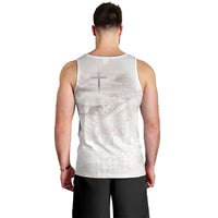 Samoa Lotu Tamaiti White Prayers Men Tank Top Floral Mamanu Siapo LT7 - Polynesian Pride