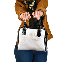 Samoa Lotu Tamaiti White Prayers Shoulder Handbag Floral Mamanu Siapo LT7 One Size White - Polynesian Pride