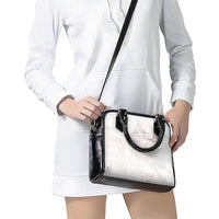 Samoa Lotu Tamaiti White Prayers Shoulder Handbag Floral Mamanu Siapo LT7 - Polynesian Pride