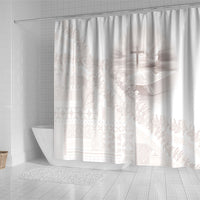 Samoa Lotu Tamaiti White Prayers Shower Curtain Floral Mamanu Siapo LT7 - Polynesian Pride