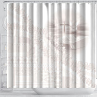 Samoa Lotu Tamaiti White Prayers Shower Curtain Floral Mamanu Siapo LT7 - Polynesian Pride
