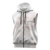 Samoa Lotu Tamaiti White Prayers Sleeveless Zip Hoodie Floral Mamanu Siapo LT7 White - Polynesian Pride