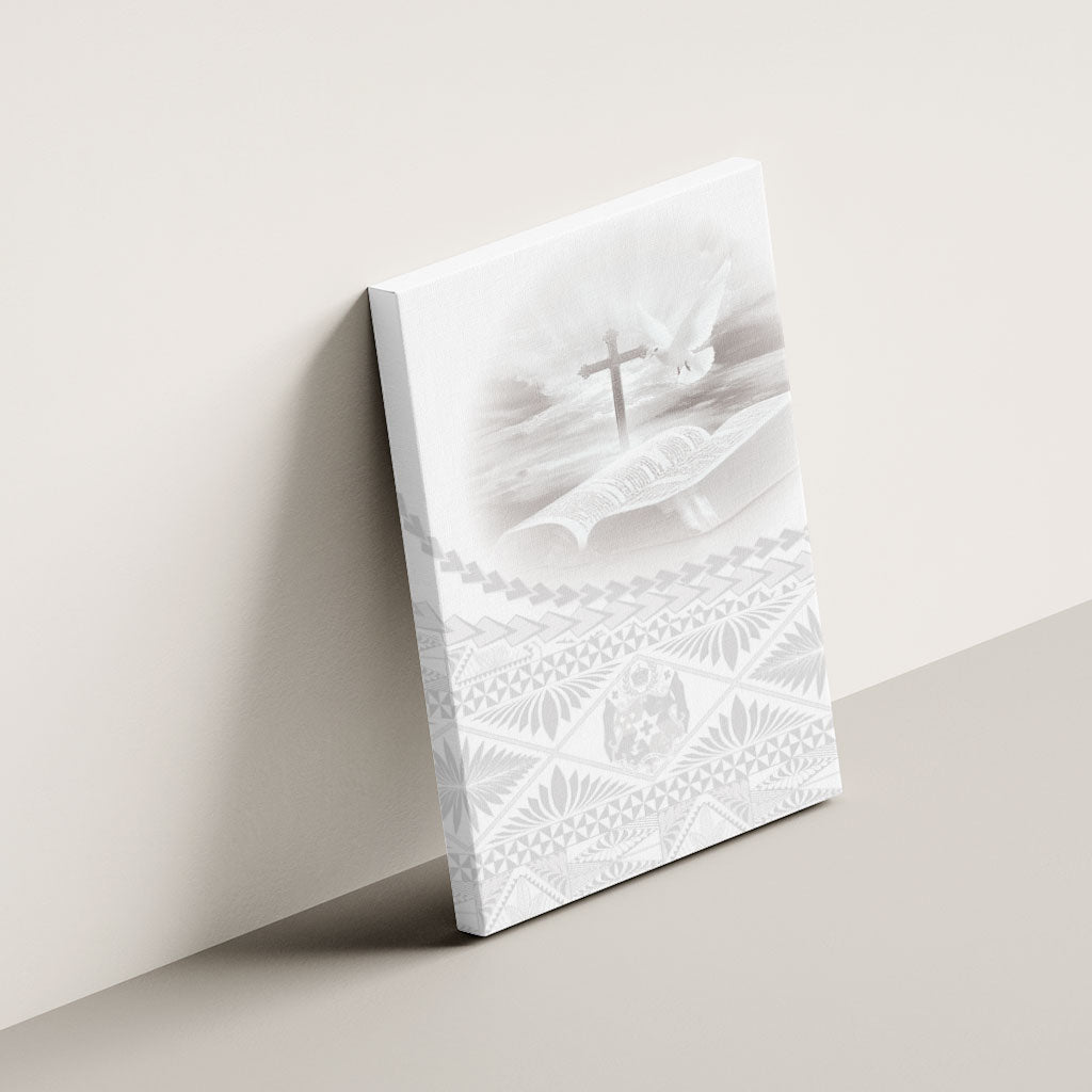 Tonga White Sunday Fakame Canvas Wall Art Tokelaufeletoa Kupesi LT7 - Polynesian Pride