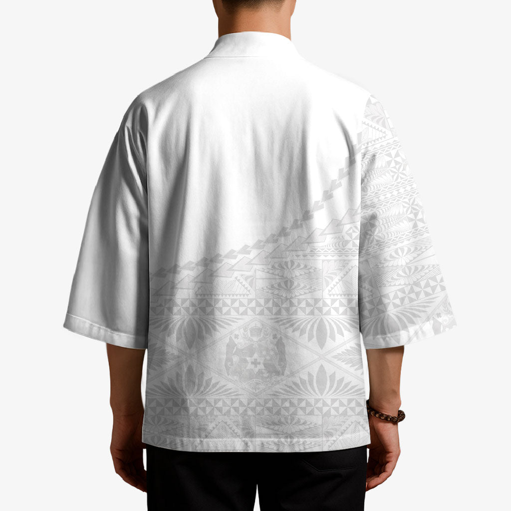Tonga White Sunday Fakame Kimono Tokelaufeletoa Kupesi LT7 - Polynesian Pride