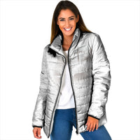 Tonga White Sunday Fakame Padded Jacket Tokelaufeletoa Kupesi LT7 Women White - Polynesian Pride