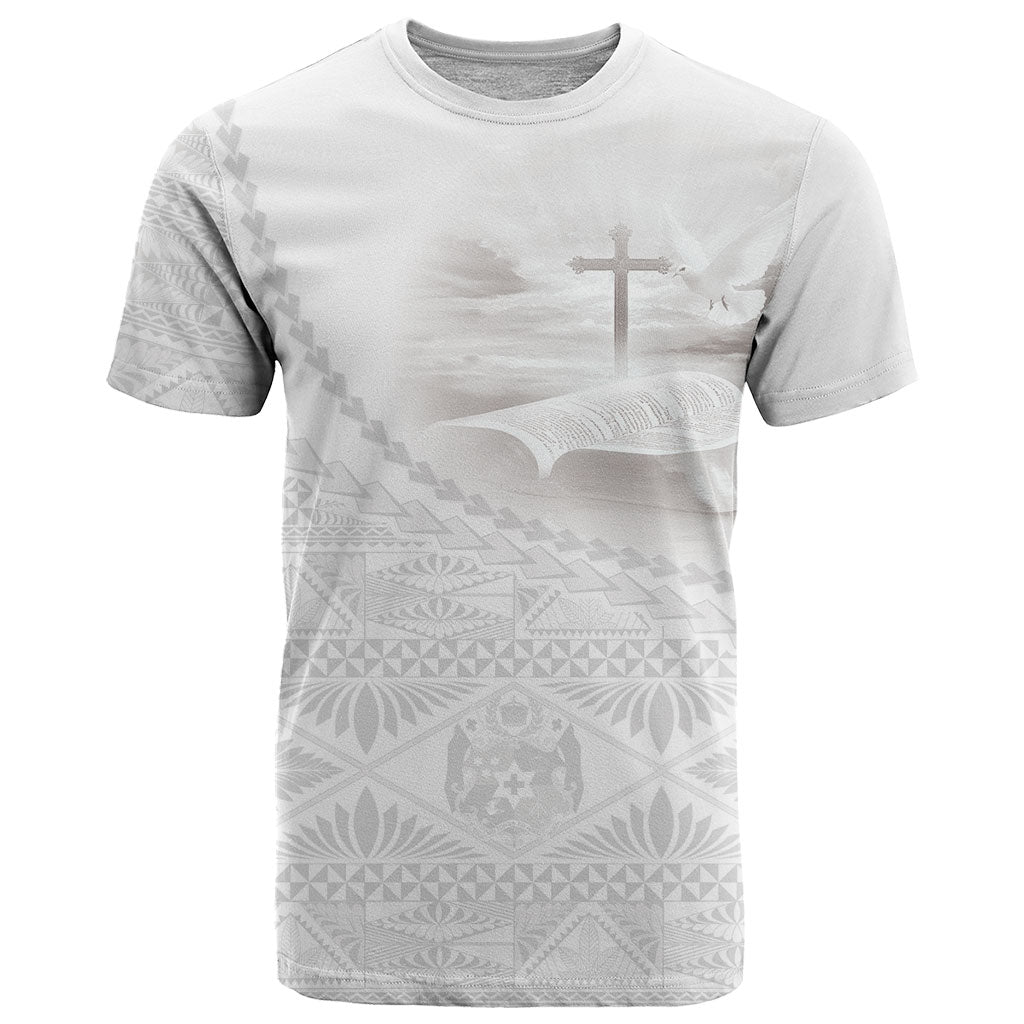 Tonga White Sunday Fakame T Shirt Tokelaufeletoa Kupesi LT7 White - Polynesian Pride