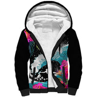 Hawaii Surfing Sherpa Hoodie Triple Crown Rides The Waves LT7 Unisex Black - Polynesian Pride