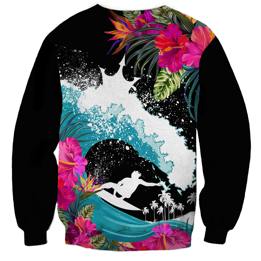Hawaii Surfing Sweatshirt Triple Crown Rides The Waves LT7 - Polynesian Pride