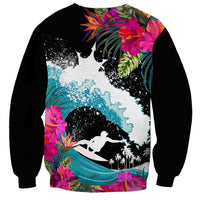 Hawaii Surfing Sweatshirt Triple Crown Rides The Waves LT7 - Polynesian Pride