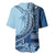 Samoa Siapo Mamanu Baseball Jersey Plumeria Navy Blue Motifs