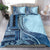 Samoa Siapo Mamanu Bedding Set Plumeria Navy Blue Motifs