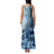 Samoa Siapo Mamanu Family Matching Tank Maxi Dress and Hawaiian Shirt Plumeria Navy Blue Motifs