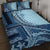 Samoa Siapo Mamanu Quilt Bed Set Plumeria Navy Blue Motifs