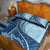 Samoa Siapo Mamanu Quilt Bed Set Plumeria Navy Blue Motifs