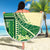 Samoa Siapo Mamanu Beach Blanket Plumeria Emerald Motifs