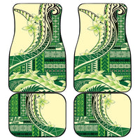 Samoa Siapo Mamanu Car Mats Plumeria Emerald Motifs