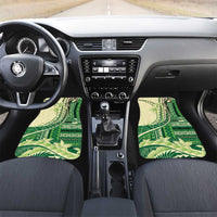 Samoa Siapo Mamanu Car Mats Plumeria Emerald Motifs
