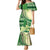 Samoa Siapo Mamanu Family Matching Mermaid Dress and Hawaiian Shirt Plumeria Emerald Motifs