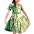 Samoa Siapo Mamanu Family Matching Off Shoulder Short Dress and Hawaiian Shirt Plumeria Emerald Motifs