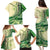 Samoa Siapo Mamanu Family Matching Puletasi and Hawaiian Shirt Plumeria Emerald Motifs