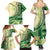 Samoa Siapo Mamanu Family Matching Summer Maxi Dress and Hawaiian Shirt Plumeria Emerald Motifs