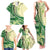 Samoa Siapo Mamanu Family Matching Tank Maxi Dress and Hawaiian Shirt Plumeria Emerald Motifs