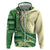 Samoa Siapo Mamanu Hoodie Plumeria Emerald Motifs