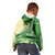 Samoa Siapo Mamanu Kid Hoodie Plumeria Emerald Motifs