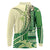 Samoa Siapo Mamanu Long Sleeve Polo Shirt Plumeria Emerald Motifs