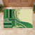 Samoa Siapo Mamanu Rubber Doormat Plumeria Emerald Motifs