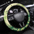 Samoa Siapo Mamanu Steering Wheel Cover Plumeria Emerald Motifs