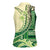 Samoa Siapo Mamanu Women Sleeveless Polo Shirt Plumeria Emerald Motifs