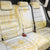 Samoa Siapo Mamanu Back Car Seat Cover Plumeria Fancy Gold Motifs