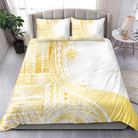 Samoa Siapo Mamanu Bedding Set Plumeria Fancy Gold Motifs