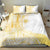 Samoa Siapo Mamanu Bedding Set Plumeria Fancy Gold Motifs