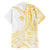 Samoa Siapo Mamanu Family Matching Short Sleeve Bodycon Dress and Hawaiian Shirt Plumeria Fancy Gold Motifs