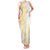 Samoa Siapo Mamanu Family Matching Tank Maxi Dress and Hawaiian Shirt Plumeria Fancy Gold Motifs