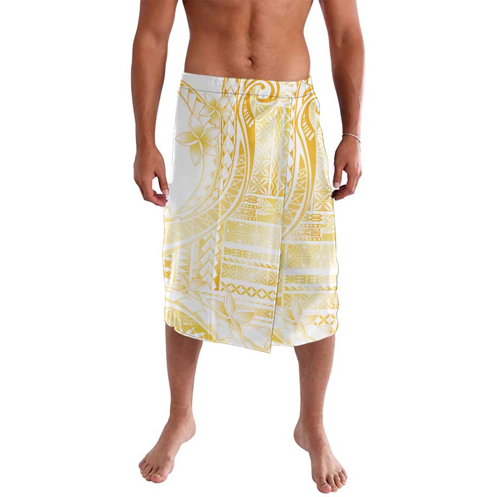 Samoa Siapo Mamanu Lavalava Plumeria Fancy Gold Motifs