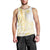 Samoa Siapo Mamanu Men Tank Top Plumeria Fancy Gold Motifs