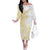 Samoa Siapo Mamanu Off The Shoulder Long Sleeve Dress Plumeria Fancy Gold Motifs