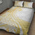 Samoa Siapo Mamanu Quilt Bed Set Plumeria Fancy Gold Motifs