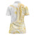 Samoa Siapo Mamanu Women Polo Shirt Plumeria Fancy Gold Motifs