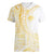 Samoa Siapo Mamanu Women V-Neck T-Shirt Plumeria Fancy Gold Motifs