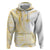 Samoa Siapo Mamanu Zip Hoodie Plumeria Fancy Gold Motifs