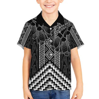 Aotearoa Taniko Pattern Family Matching Summer Maxi Dress and Hawaiian Shirt Poutama Mix Kowhai Flowers