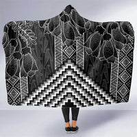 Aotearoa Taniko Pattern Hooded Blanket Poutama Mix Kowhai Flowers