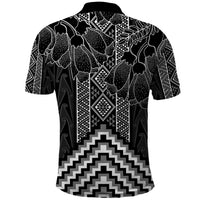 Aotearoa Taniko Pattern Polo Shirt Poutama Mix Kowhai Flowers