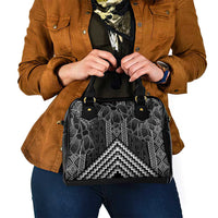 Aotearoa Taniko Pattern Shoulder Handbag Poutama Mix Kowhai Flowers